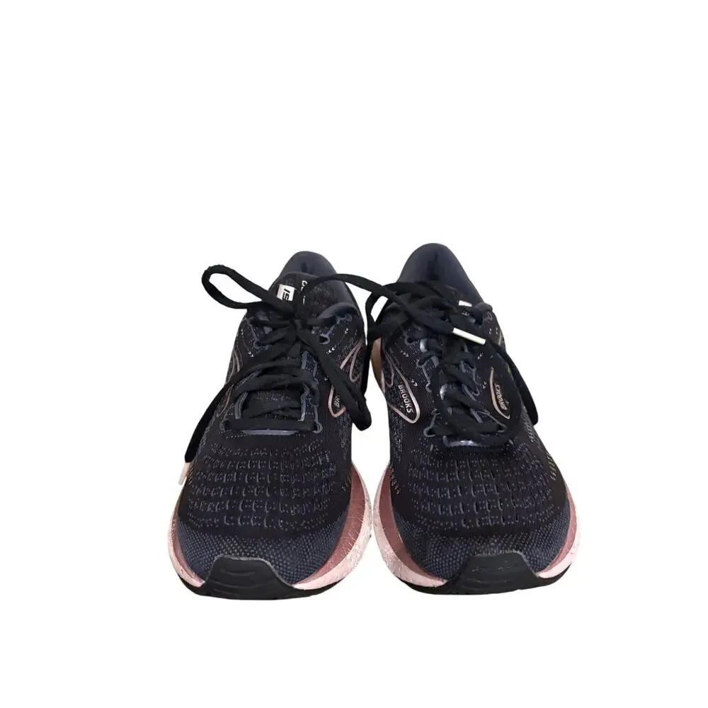 Brooks Glycerin 19 Running Shoes Black Pink Women's Size 9‎ Neutral Cushion EUC